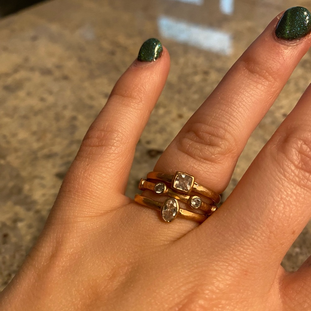Kate Spade set of 3 stackable rings - Picture 7 of 8